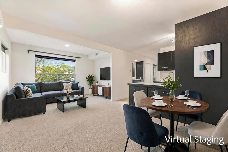 Virtual staged living/dining area - 1759 Silverwood Ter