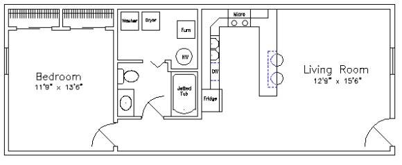 1BR/1BA - 56-61 Airport Blvd