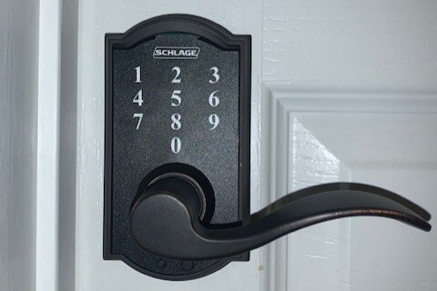 Keypad Entry Room Doors (option to disable) - 6933 Trovita Way