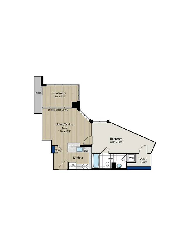 The Jackson Floor Plan - Meridian at Gallery Place