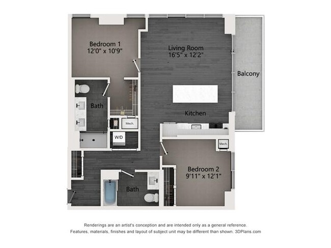 Floorplan - Evo Union Park Apartments