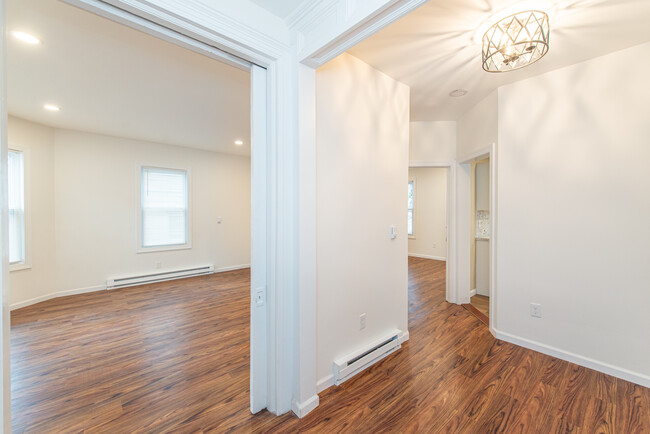 Open View to Living Room from Front Entrance - 85 Western Ave