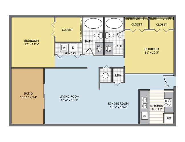 Floorplan - Harlowe Apartments