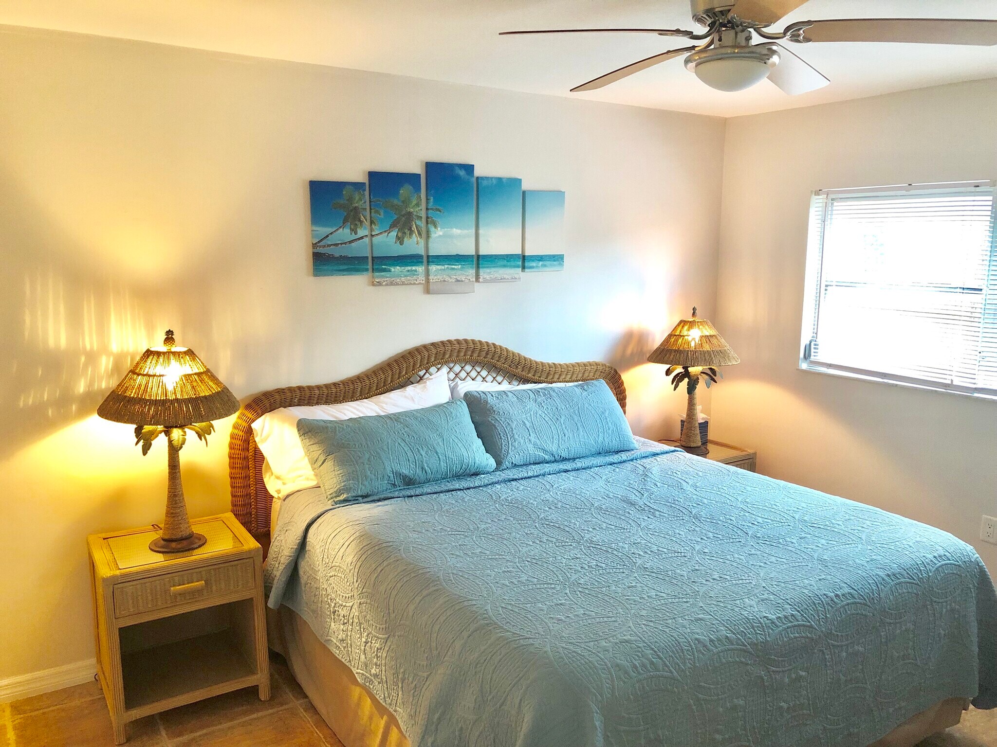 Spacious bedroom fits King easily. Walk in closet. - 7006 Midnight Pass Rd