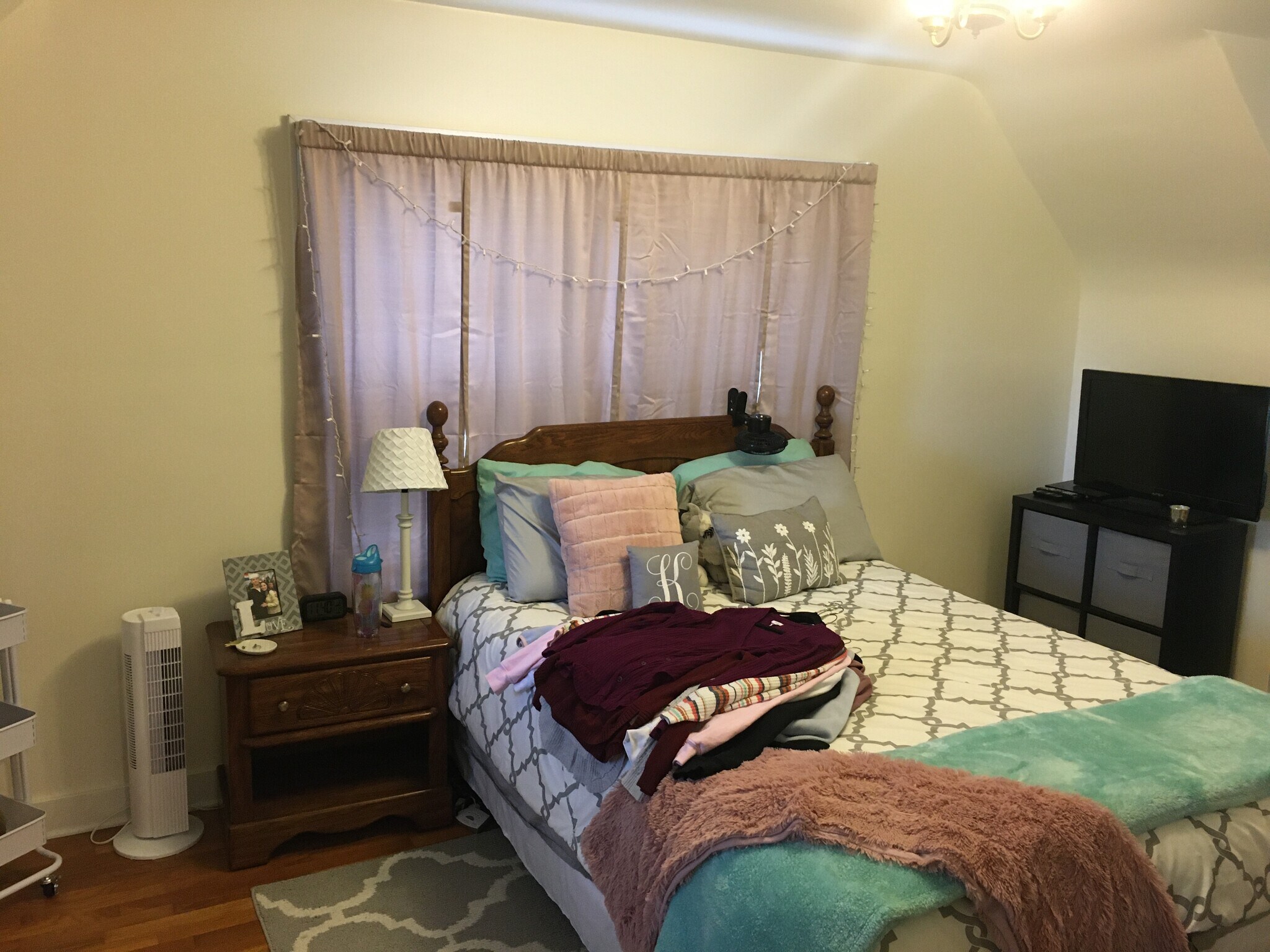 Bedroom Upstairs has large closets and window air conditioning - 1304 Dunklin St
