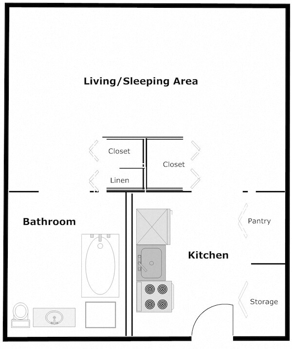 Floorplan - B'nai B'rith I, II, & III Deerfield Apartm...