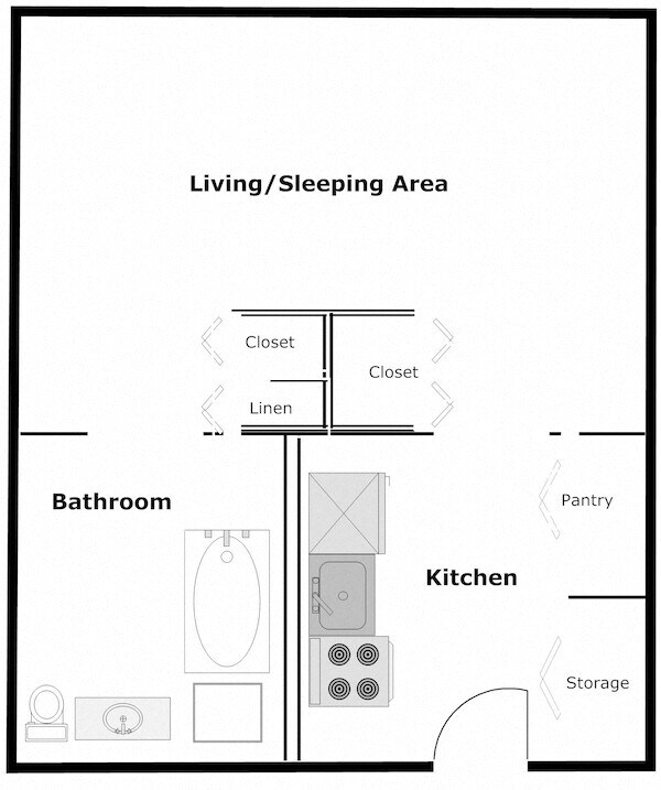 Floorplan - B'nai B'rith I, II, & III Deerfield Apartments