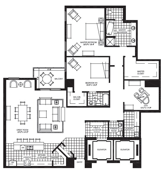 2BR/2.5BA - The Mark