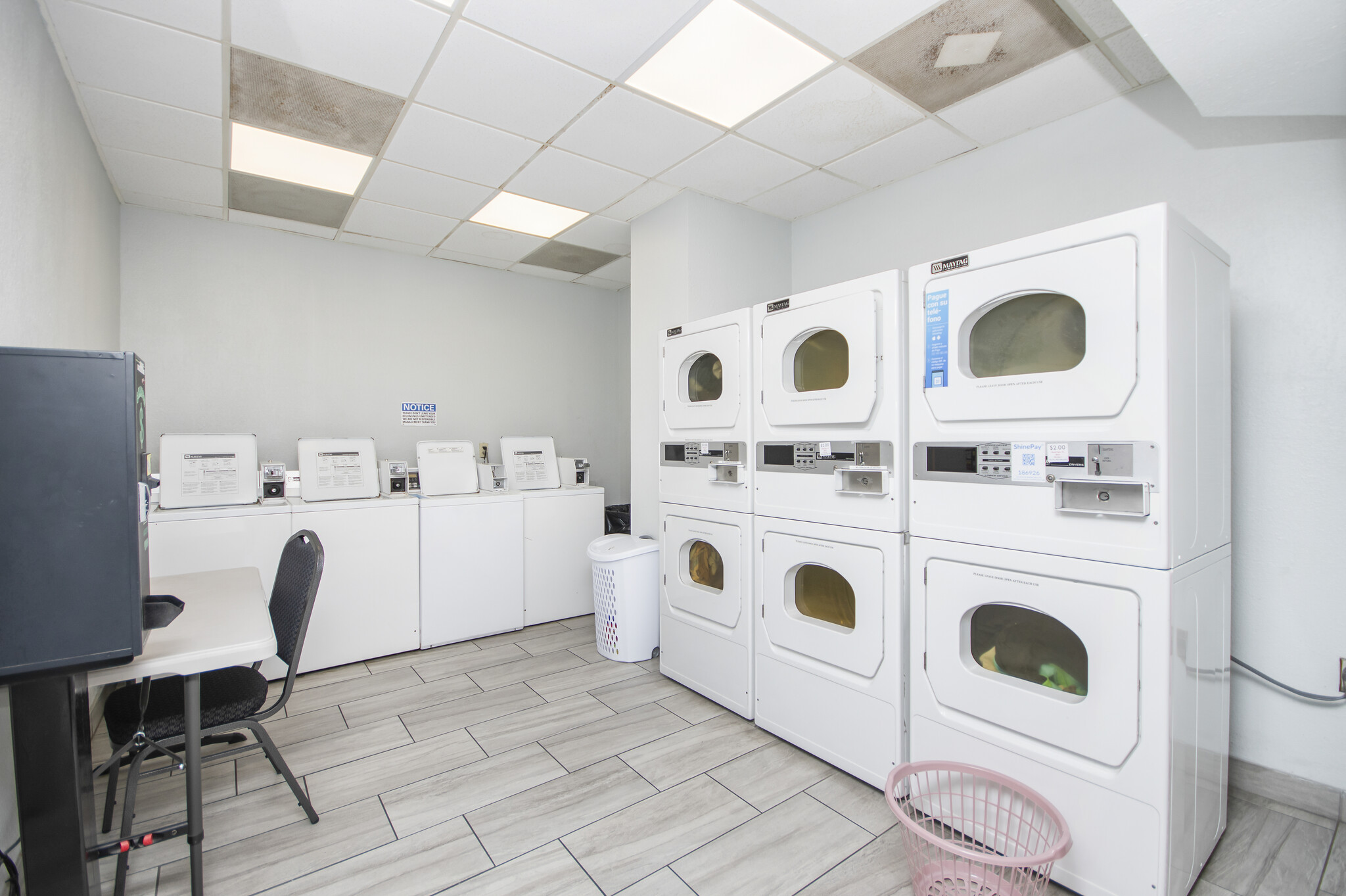 coin operated laundry on first floor of the building - 2001 S Ocean Blvd
