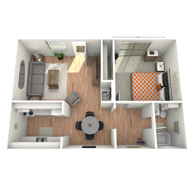 1 bed, 1 bath, 625 sq ft - Trafalgar