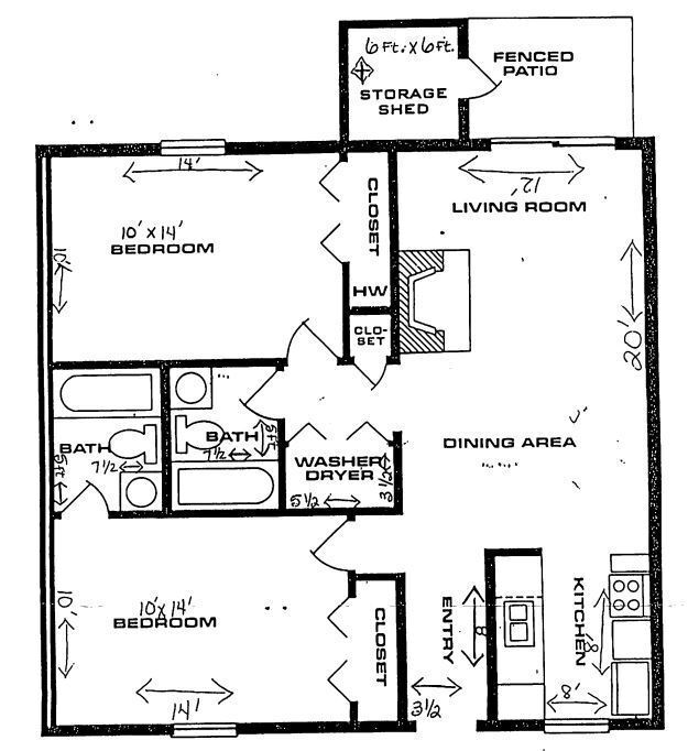 Building Photo - Garner 2 Bedroom, 2 FULL Bath Single Level...
