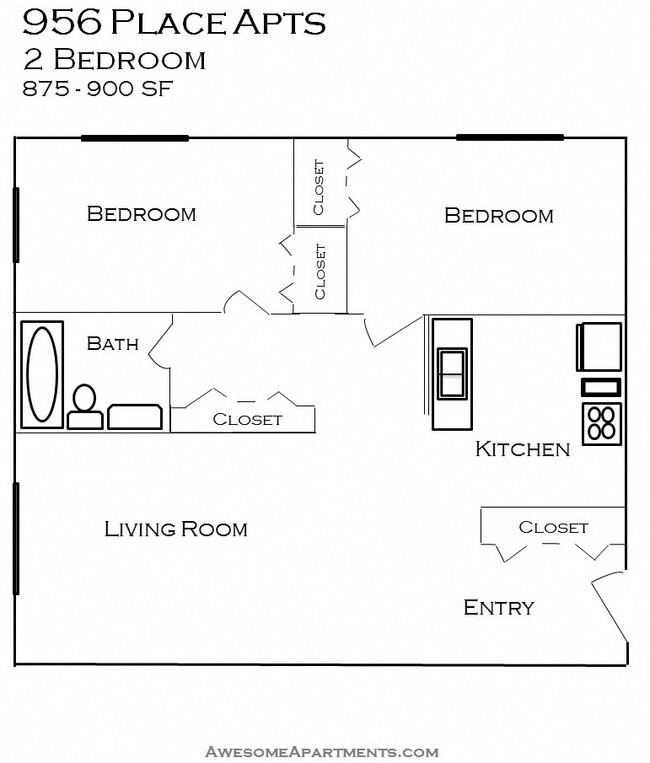 Floorplan - 956 Place Apartments