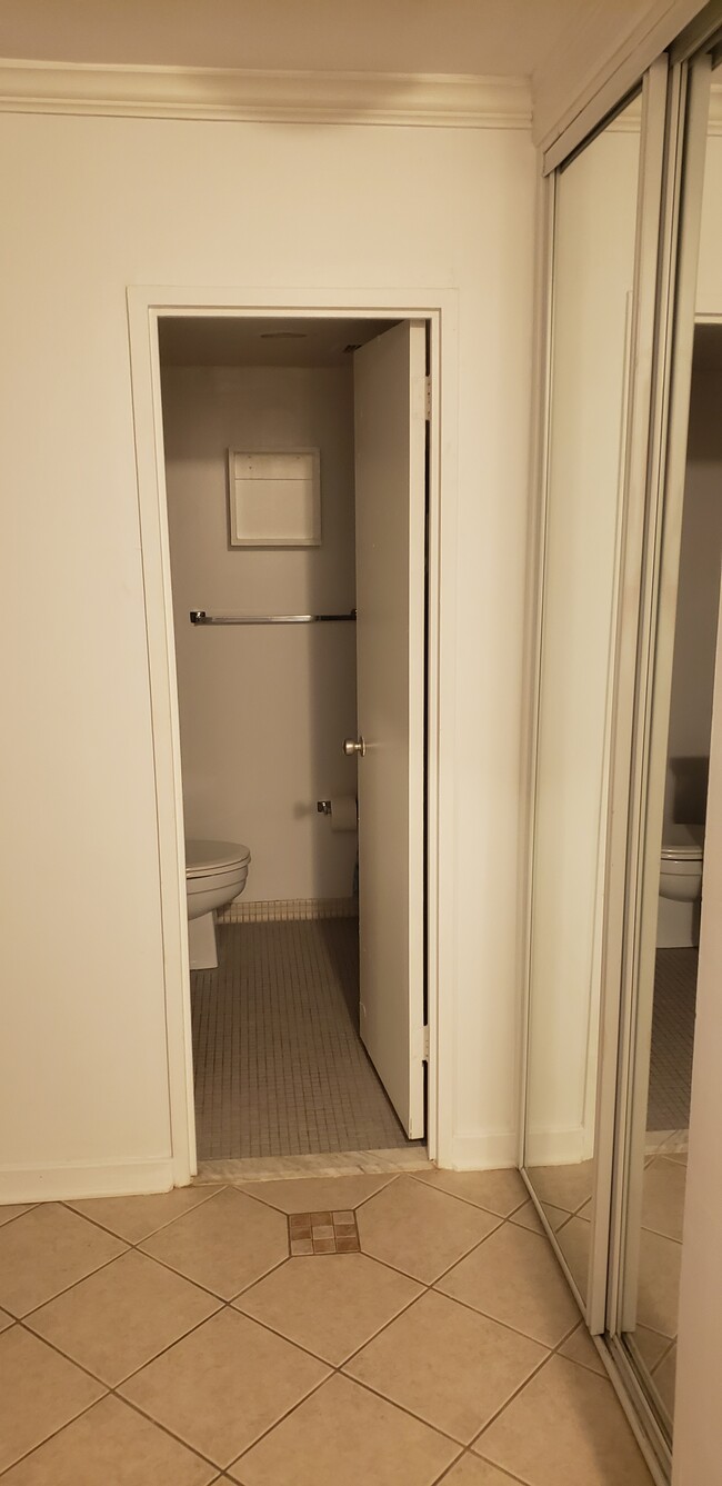 From entryway, continue right and another large closet on right to bathroom - 490 M St SW