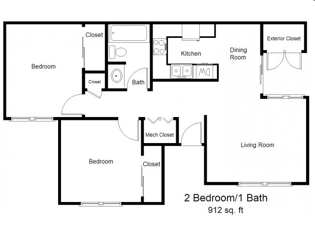 2BR/1BA - Mountain View