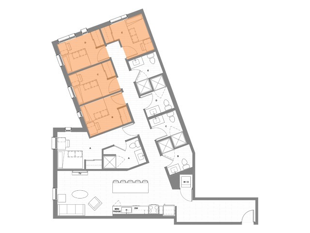 5x5 Corner Standard - HERE Seattle Student Apartments