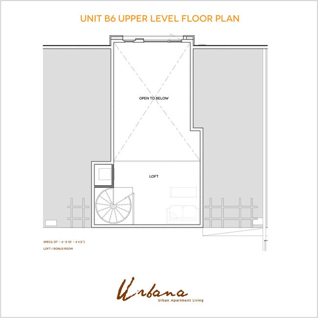 B6 Floorplan (upper level) - Urbana