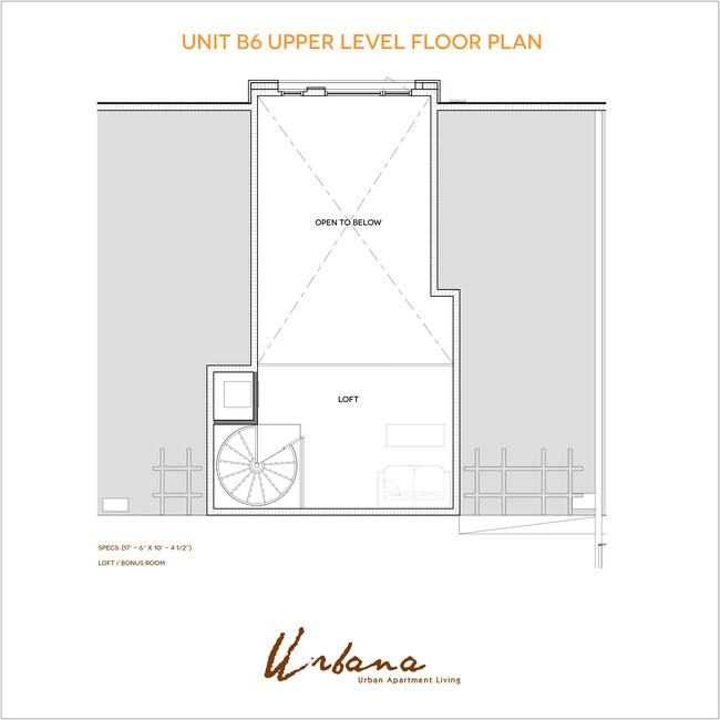 B6 Floorplan (upper level) - Urbana Chula Vista Luxury Apartments