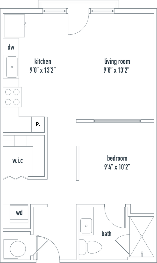 Floorplan - XThe Dartmouth North Hills Apartments