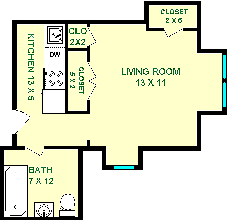 Spirea Studio Floorplan - Nevilletree