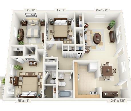 Floorplan - Georgetown Apartments