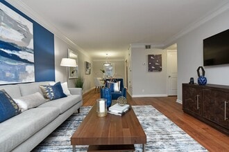 Spacious living room with hardwood-style flooring - The Preserve at Crestwood