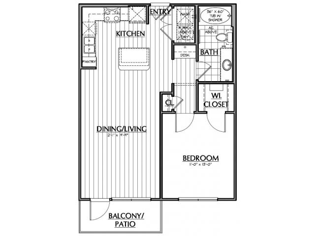 A2 â?? One bedroom, one bath home with 720 s.f. - CityVista Apartments