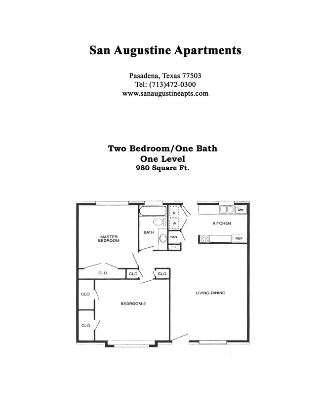 Floorplan - San Augustine Apartments & Townhomes