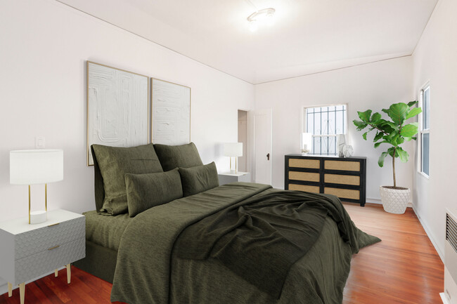 virtually staged bedroom - 530 N Genesee Ave