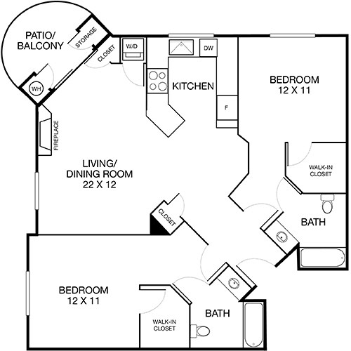 Floorplan - The Villas at Park La Brea
