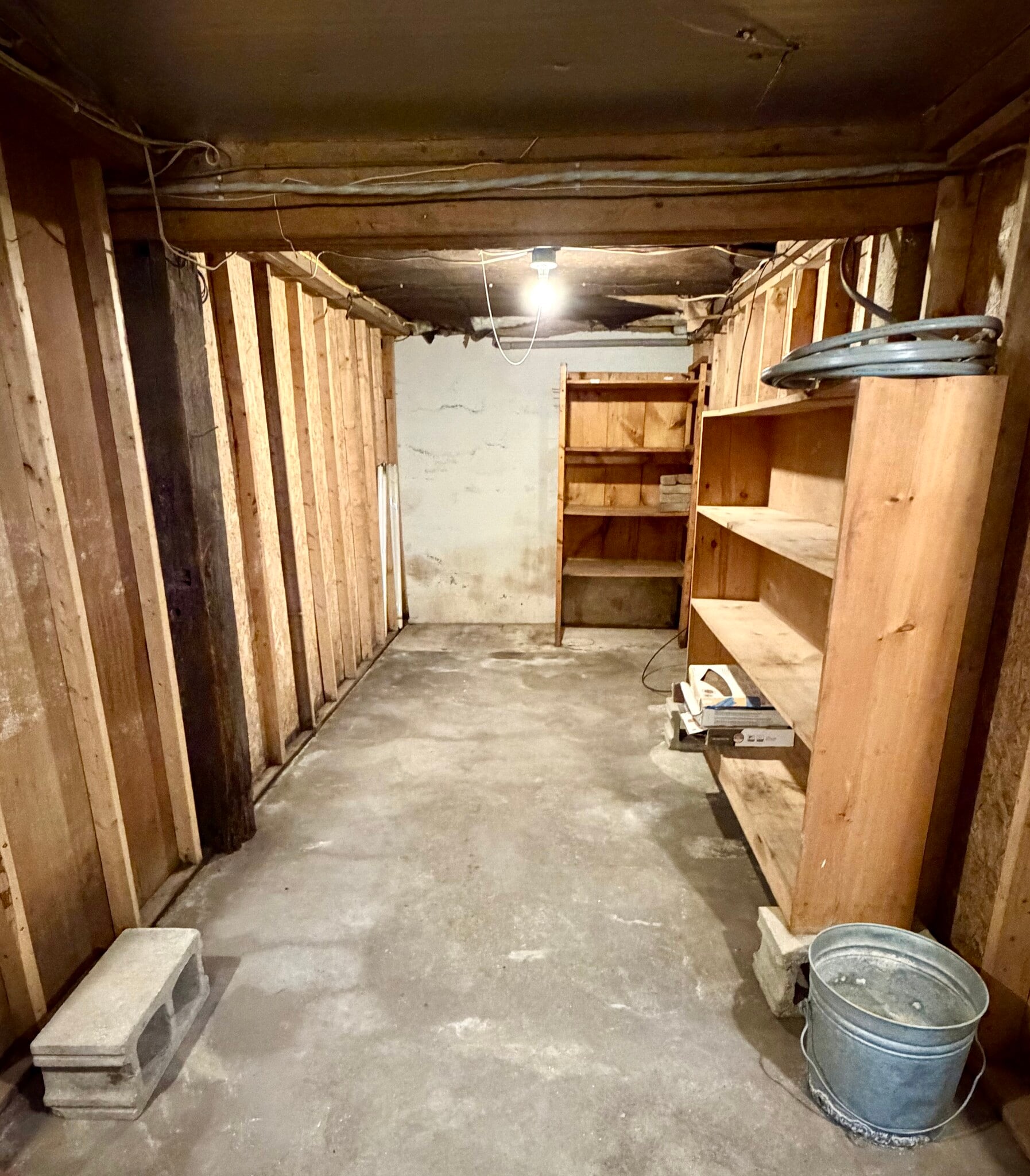 basement storage area for bikes or gear - 34 Boody St