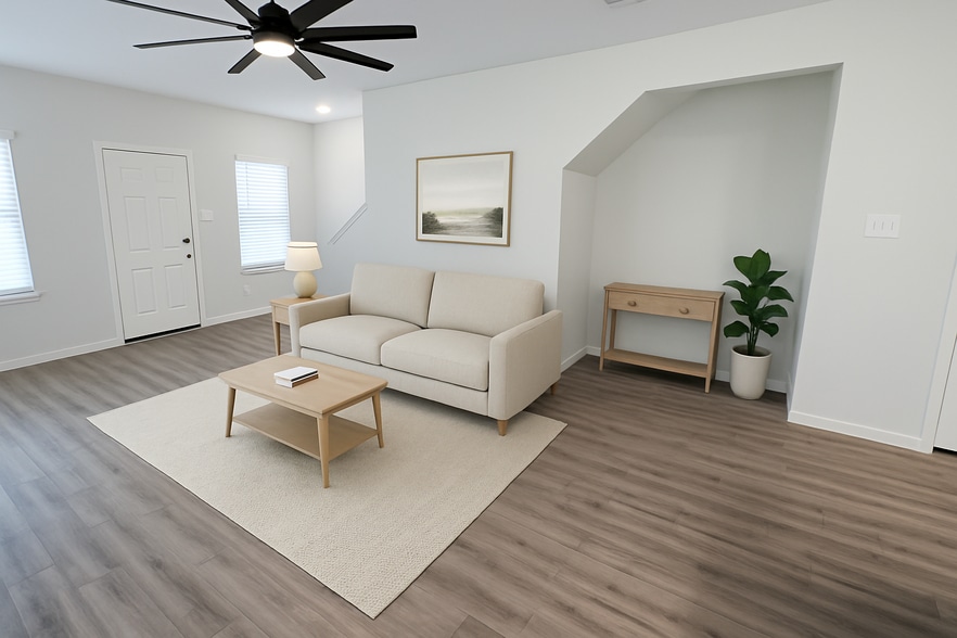 Living area virtually staged. - 13218 HP Johnson St