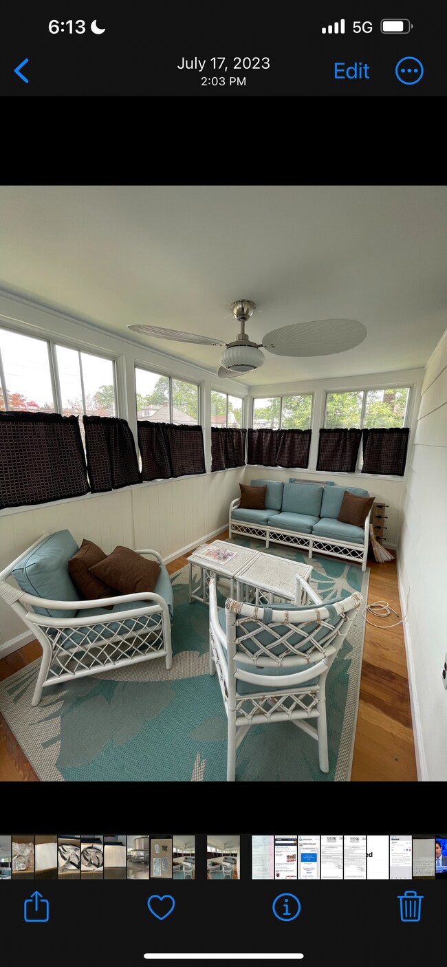 Three season porch with new fan/light - 122 Sterling Ave
