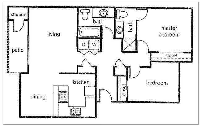 2BR/2BA - Trailside Apartments