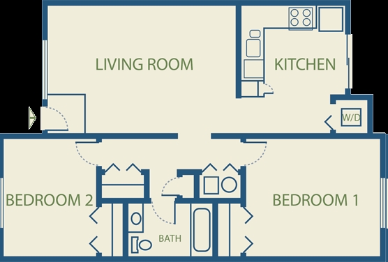 2BR/1BA - Broadmoor Ridge