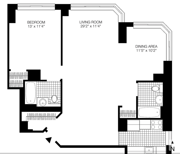 1BR/2BA - 345 East 94th Street