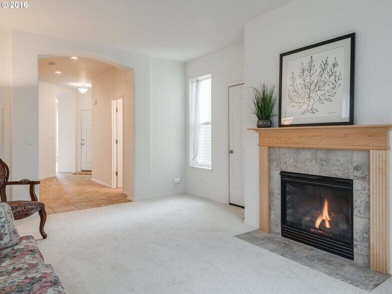 Living Room and Fireplace - 6241 SW 205th Avenue