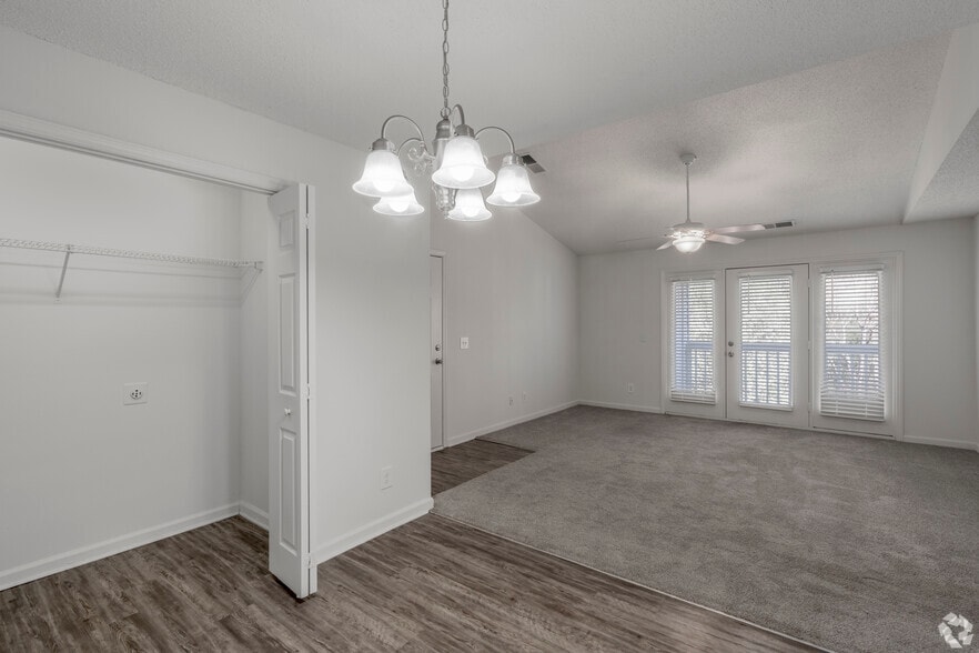 3rd Floor - 2BR, 2BA - 1,080SF - Living Room - Riverfront