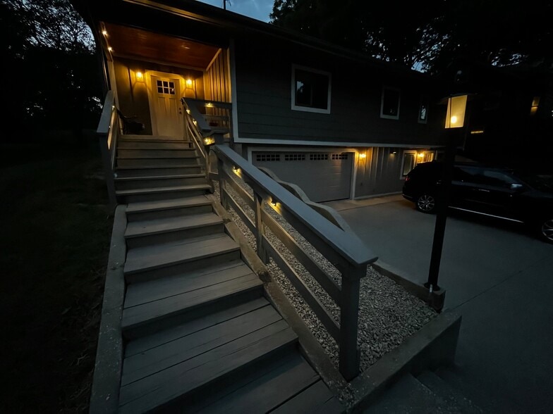 Front Steps at Night - 825 N Dodge St