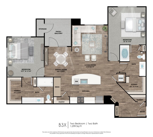 2 BED / 2 BATH - Tacara at Stone Oak