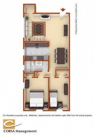2BR/1BA - Lynnebrook Gardens Apartments