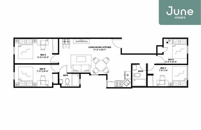 Building Photo - Queen room in 4-bed/2.0-bath Home