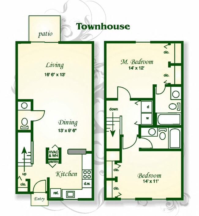 Floorplan - Shadowmoss Pointe Apartments and Townhomes