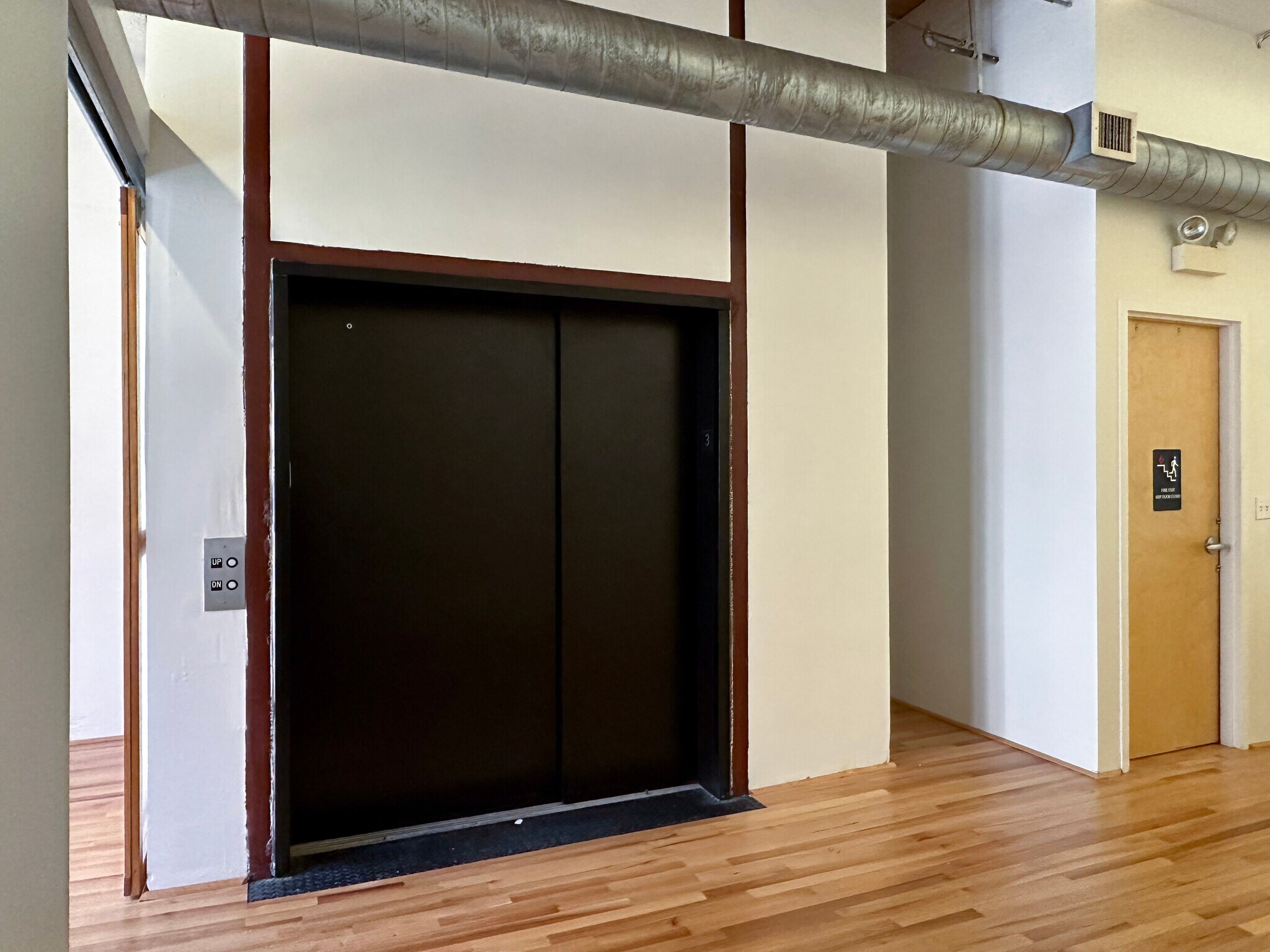 Private, converted freight elevator entry - 945 Liberty Ave