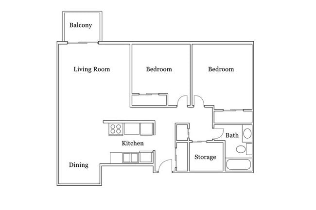 2 Bedroom/ 1 Bathroom - The Brooklyn Heights Apartments