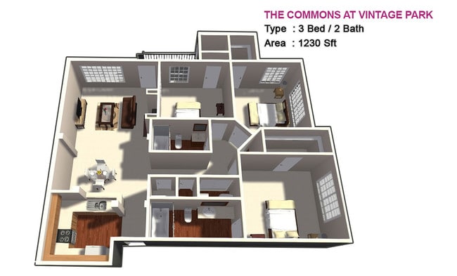 3 BED / 2 BATH - The Commons at Vintage Park