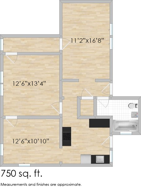 Floorplan - 130-142 N. Humphrey Ave.