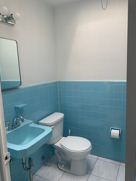 Soft blue bathroom - 4071 Balwynne Park Rd
