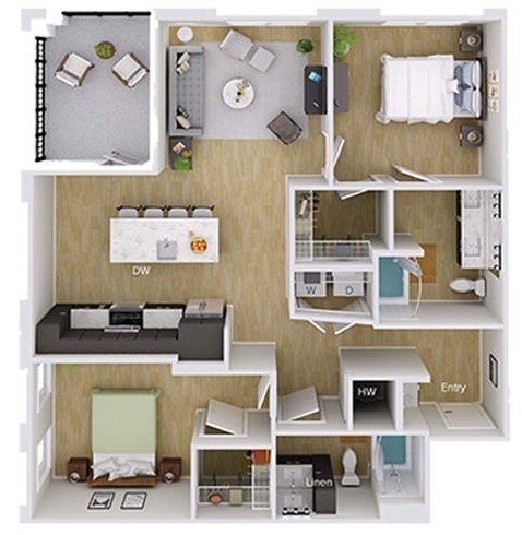 Floorplan - Foster on the Park Apartments