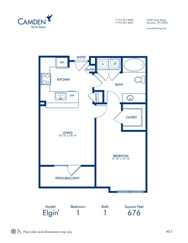 Floorplan - Camden Travis Street