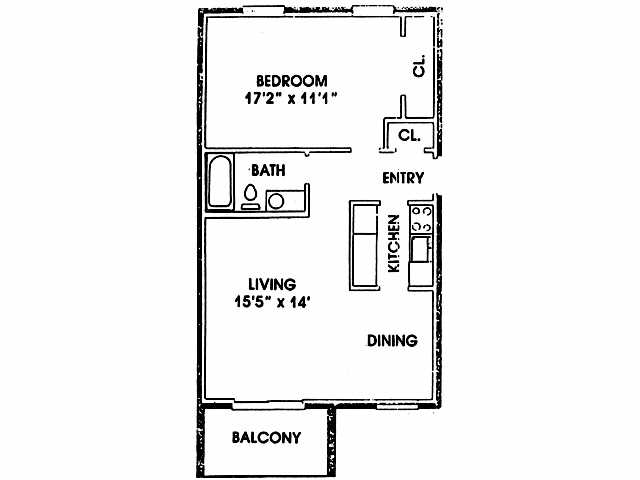 1x1 626 - Kings View Apartments